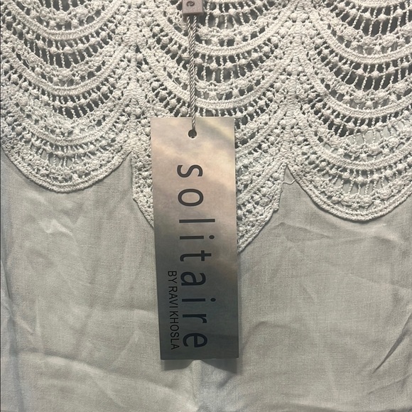 Solitaire Blue Blouse Size Medium - Picture 3 of 6